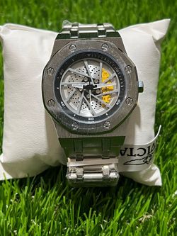 Invicta Stainless Steel Skeleton Dial Watch