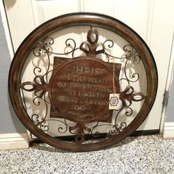 Large Christian Wall Decor “Christ Is The Head Of This House” 29” Metal Plaque