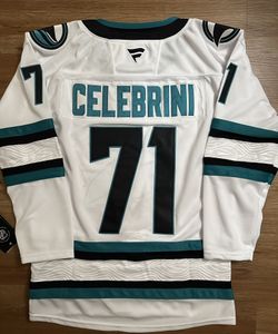 San Jose Sharks Celebrini #71 Jersey White