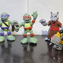 TMNT Teenage Mutant Ninja Turtles Retro Miniature Action Figures Toys