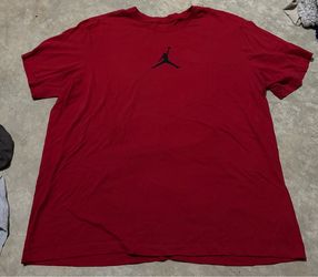 Men’s Red Air Jordan T Shirt with Black Jumpman logo, size XXL #jumpman #basketball
