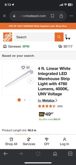 4’ LED Light Fixture