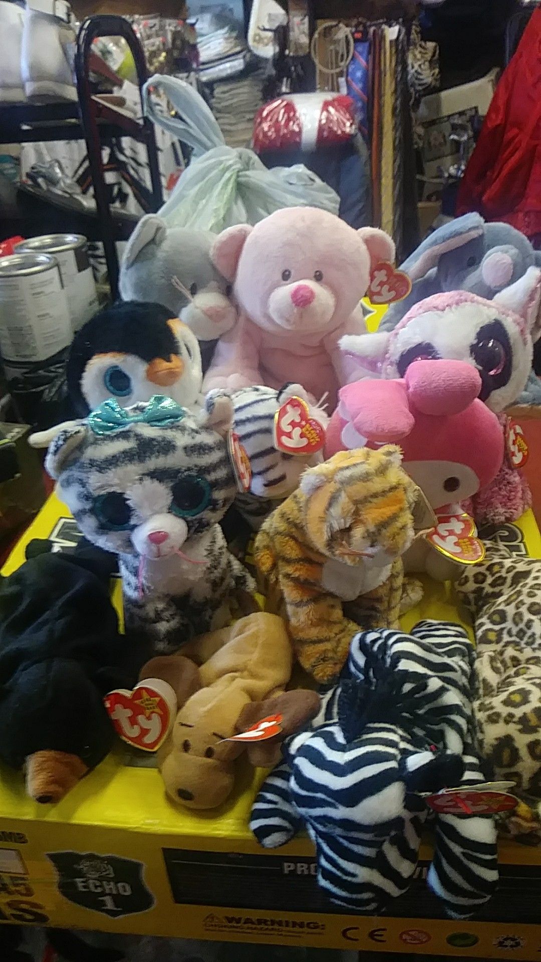 A Collection of 13 Vintage Beanie Babies