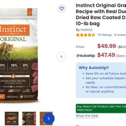 Instinct CAT Food 10 Pound Bags
