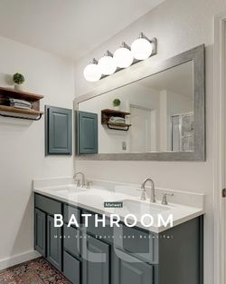 NIB Bathroom Light Fixtures, 4 Light Brushed Nickel Vanity Light, 26 Inch Modern Wall Sconces with Globe Milk White Glass Shade, Vanity Lighting Fixtu