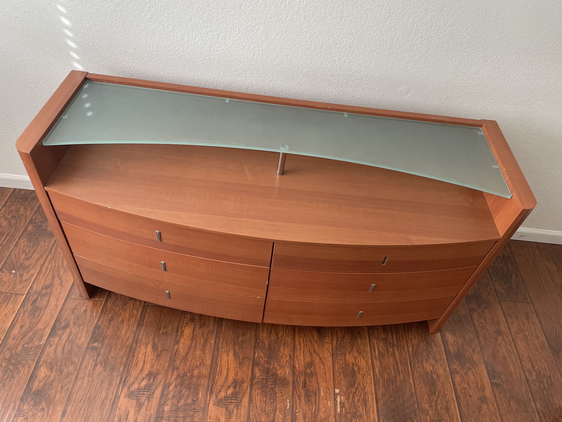 Frosted Glass-top Dresser/ console