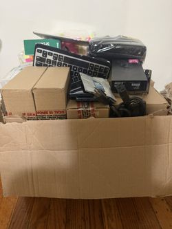 Apples iPad, 2 Samsung galaxy, keyboard, accessories and fitness accessories