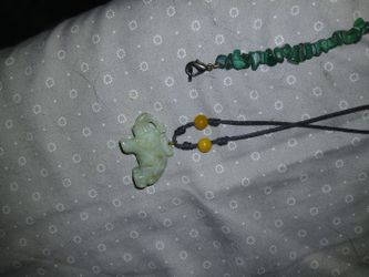 Real Jade Elephant Necklace 