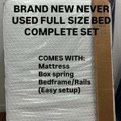 Brand new Mattress Set (Boxspring & rails Included)