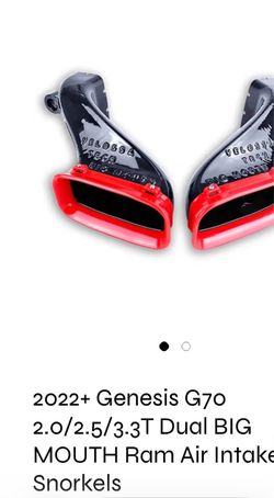 2022+ Genesis G70 2.0/2.5/3.3T Dual BIG MOUTH Ram Air Intake Snorkels