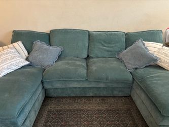 Beautiful Modular Turquoise Sofa