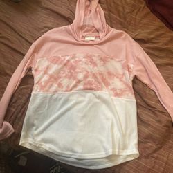 Women's Soft Colorblock Tie Dye Hooded Sweatshirt Size XL NWT