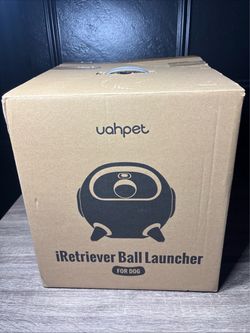uahpet Automatic Dog Ball Launcher 20-80ft Adjustable w/4 Balls Large Dogs New