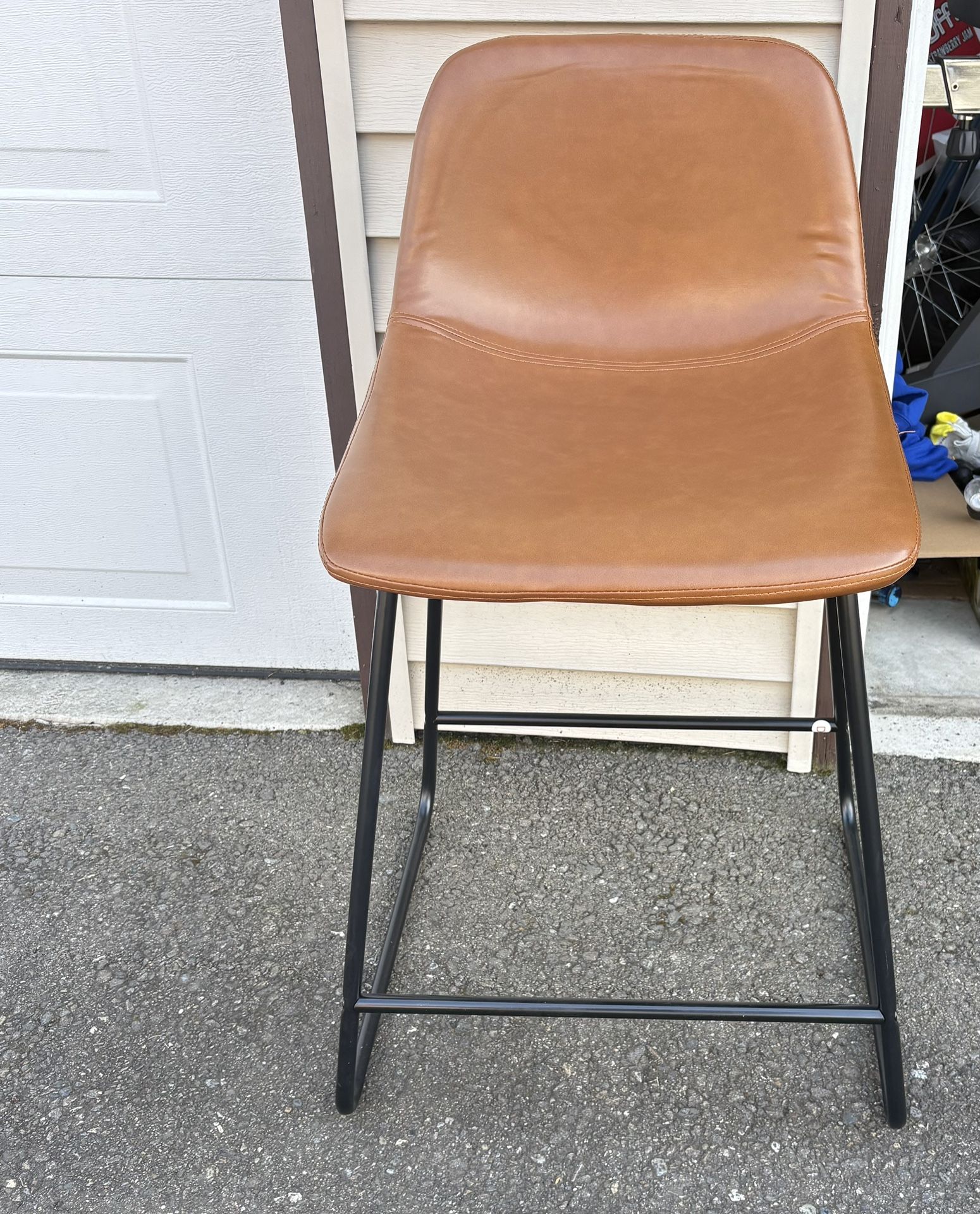 NEW Counter Height Leather Stool