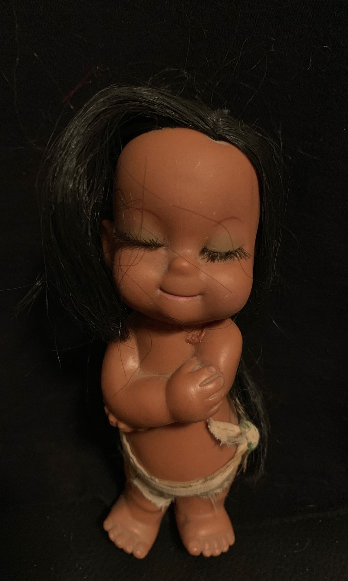 Vintage Antique Plastic Baby Doll! In Cloth Diaper