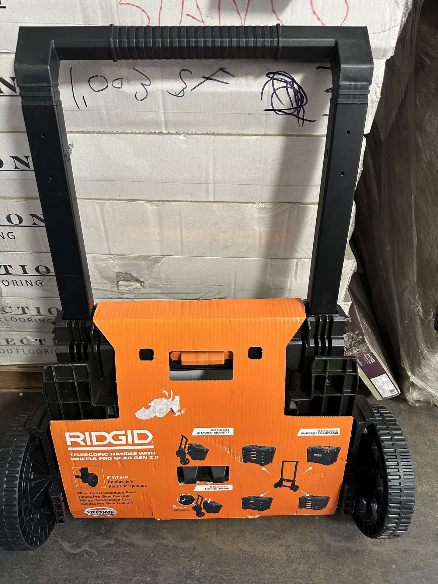 Ridgid Telescopic Handle With Wheels