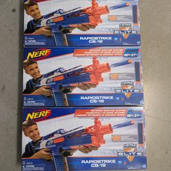 Various Nerf Dart Blasters