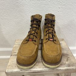 Brunt Marin Comp Toe Unlined Work Boots SZ 12 Brown Leather Used ASTM F2413-24