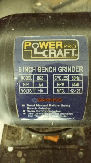 Power Craft Pro 6 Inch Bench Grinder Accessories For Sale In