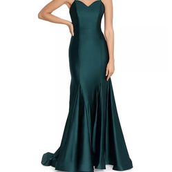 Dress Juniors Strappy-back Mermaid Gown 