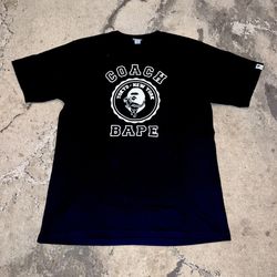 Bape X Coach College Logo Tee Navy