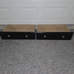 Under-Bed Storage Drawers – Black Wood – $50 OBO