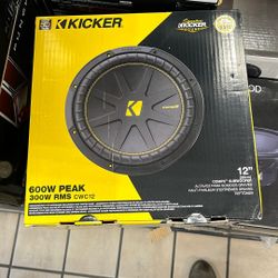 Kicker 12 Inch Subwoofer 600 Watts Max 300 RMS C Series Subwoofer