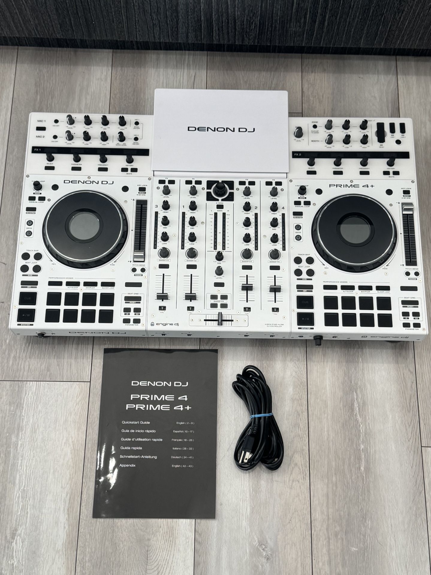 Denon DJ Prime 4+ Standalone Streaming 4-Channel DJ Controller White 