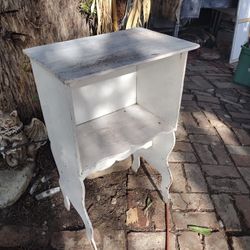 Antique Shabby Chic Rustic Farmhouse Cottage Phone Entry Table