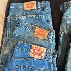 Men’s Jeans    Levi & Silver Tab  8 Pairs