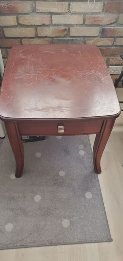 Solid Real Wood Lamp Table