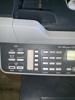 HP Officejet J5780 color black white printer fax copy machine