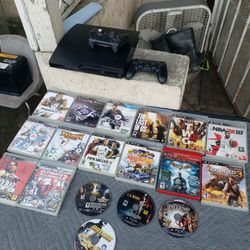 2 Controllers. A Playstation 3 Slim 500GB All Works PS3 With All Games 18 Great Games. Some $15! & $30! Spider man Game. $350! Combo or trade Pokémon 