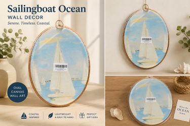Sailboat Coastal  Wall Art,