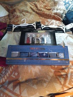 Bundle of men's cologne and boxers
