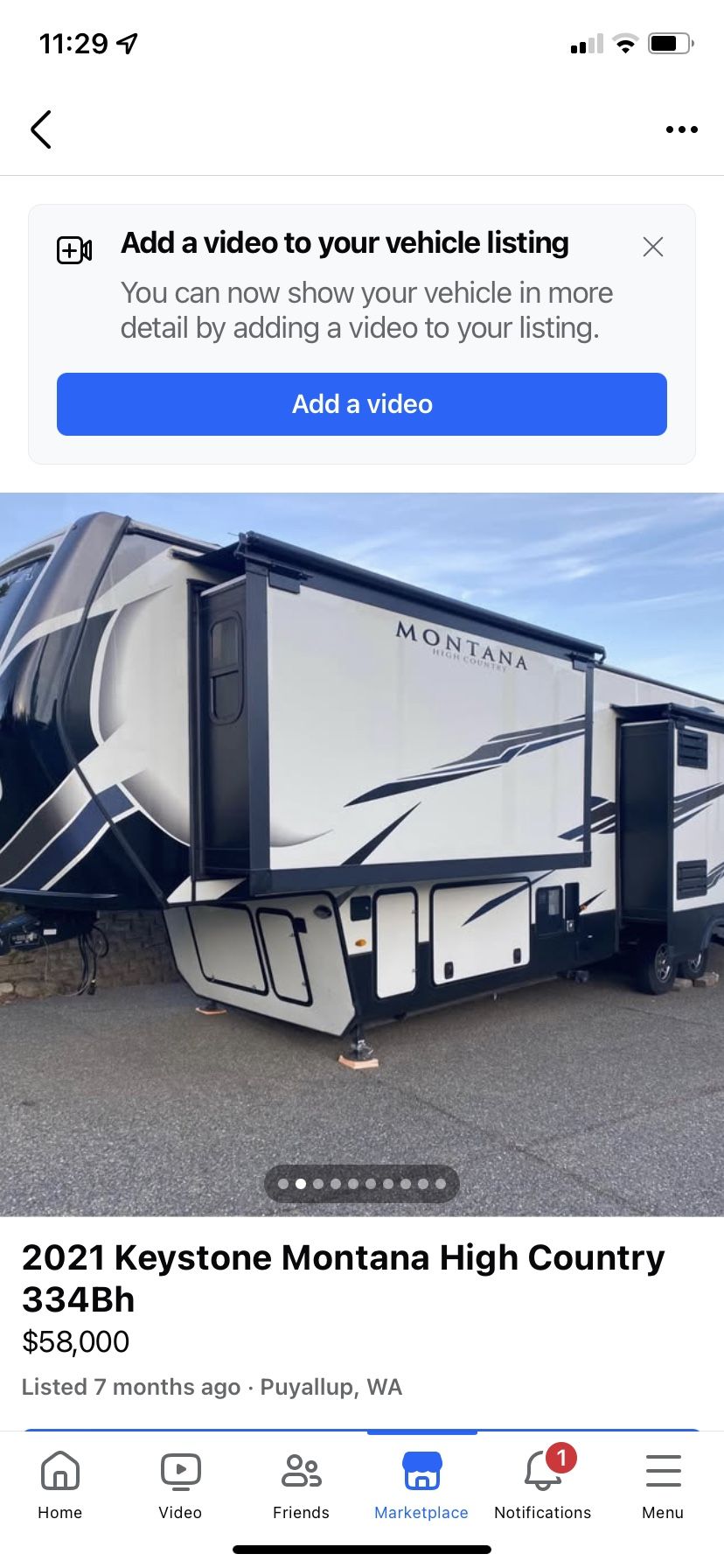 2021 Montana high country 334bh