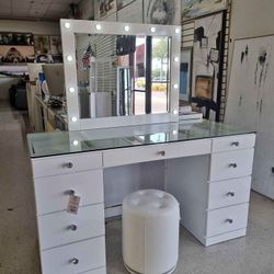 NEW🌞$10 Down Payment Finance & Delivery Available ▪️▪️White Avery 3 Piece Vanity Set 