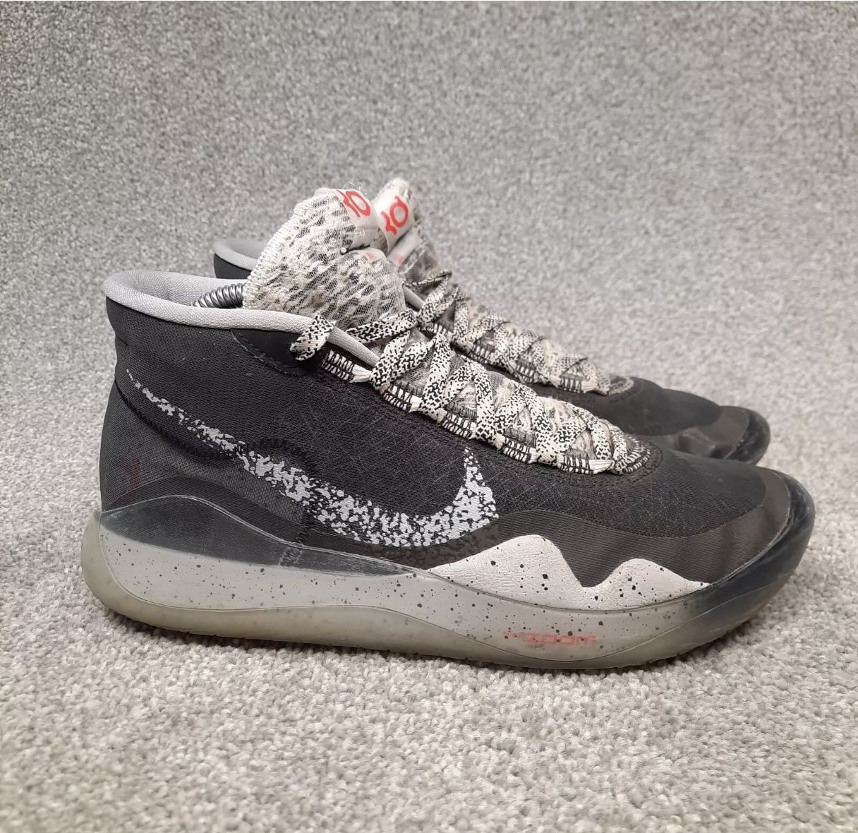 Nike Zoom KD 12 Gray Black Mens Size Basketball Shoes Sneakers