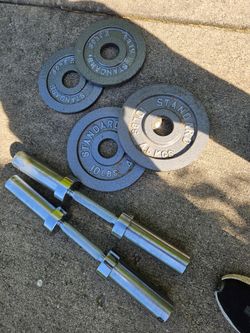 Single Dumbbell Handlebar set with set of 10 lbs and set of 5 lbs