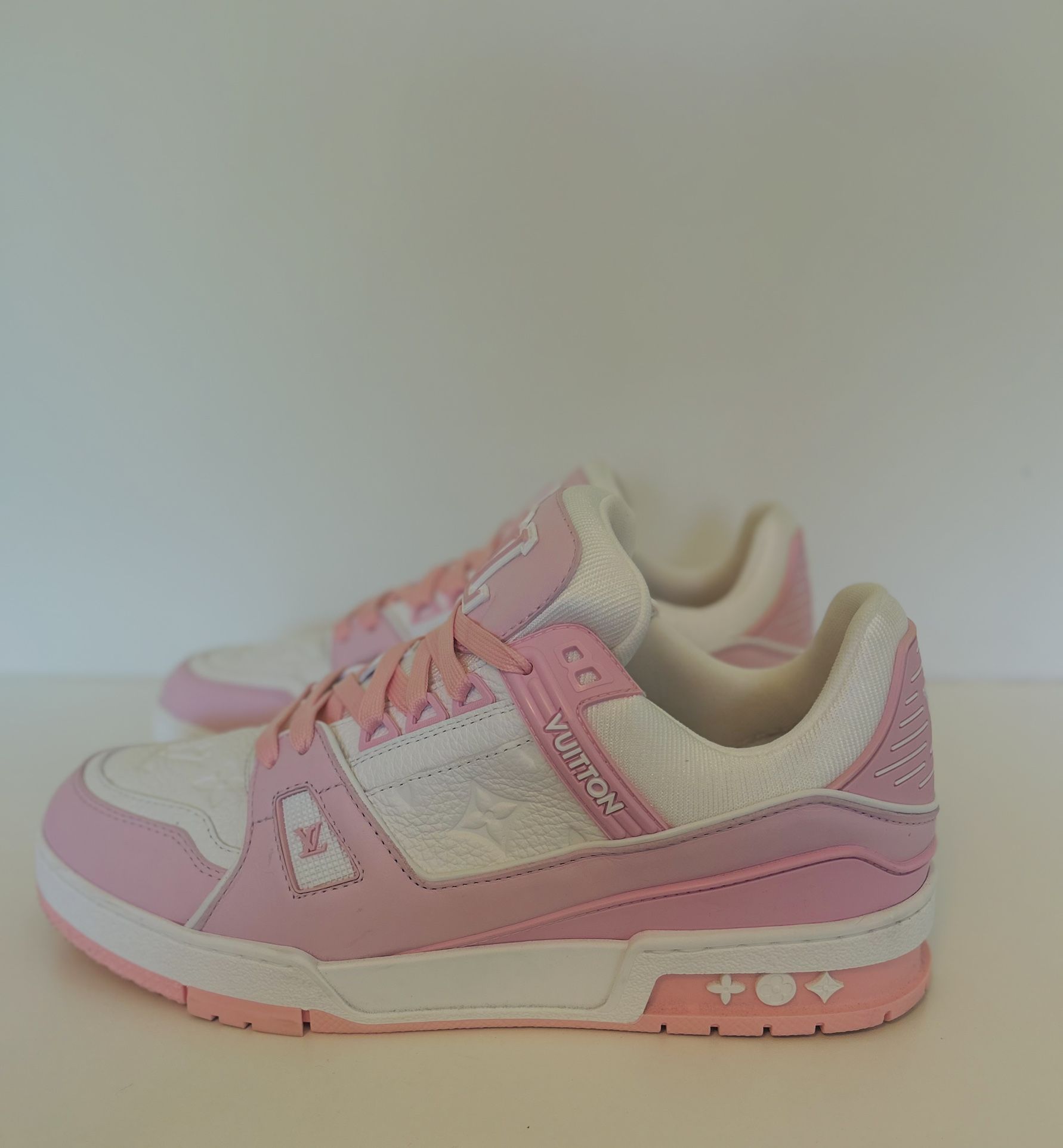 Louis Vuitton Pink and White Trainers