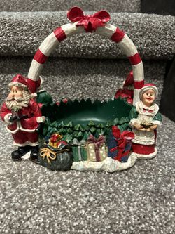 Christmas Vintage Holiday Candy Dish