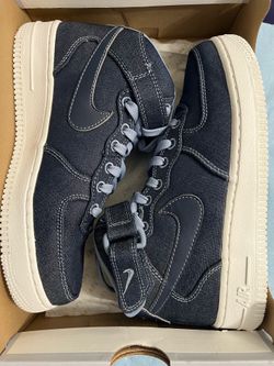 Nike Air Force 1 '07 Mid (GS) Women’s 6.5Y Blue/Gray/White Canvas