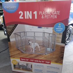 2 In 1 Pet Pen OR Gate 