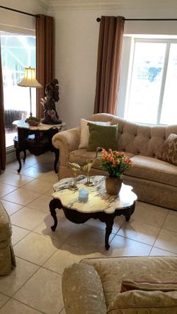 Table Marble Calacatta And Wood  Antique Coffee Table And Side Table Antiguas Mesas De Ma’rmol Y Madera