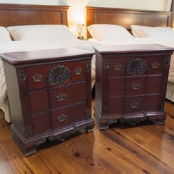 Pickup only 2x large nightstands brown