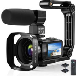 Video Camera Camcorder 2.7K Ultra HD YouTube Vlogging Camera, 36MP IR Night Vision Digital, 3.0" IPS Touch Screen,16X Digital Zoom Video Camcorder wi