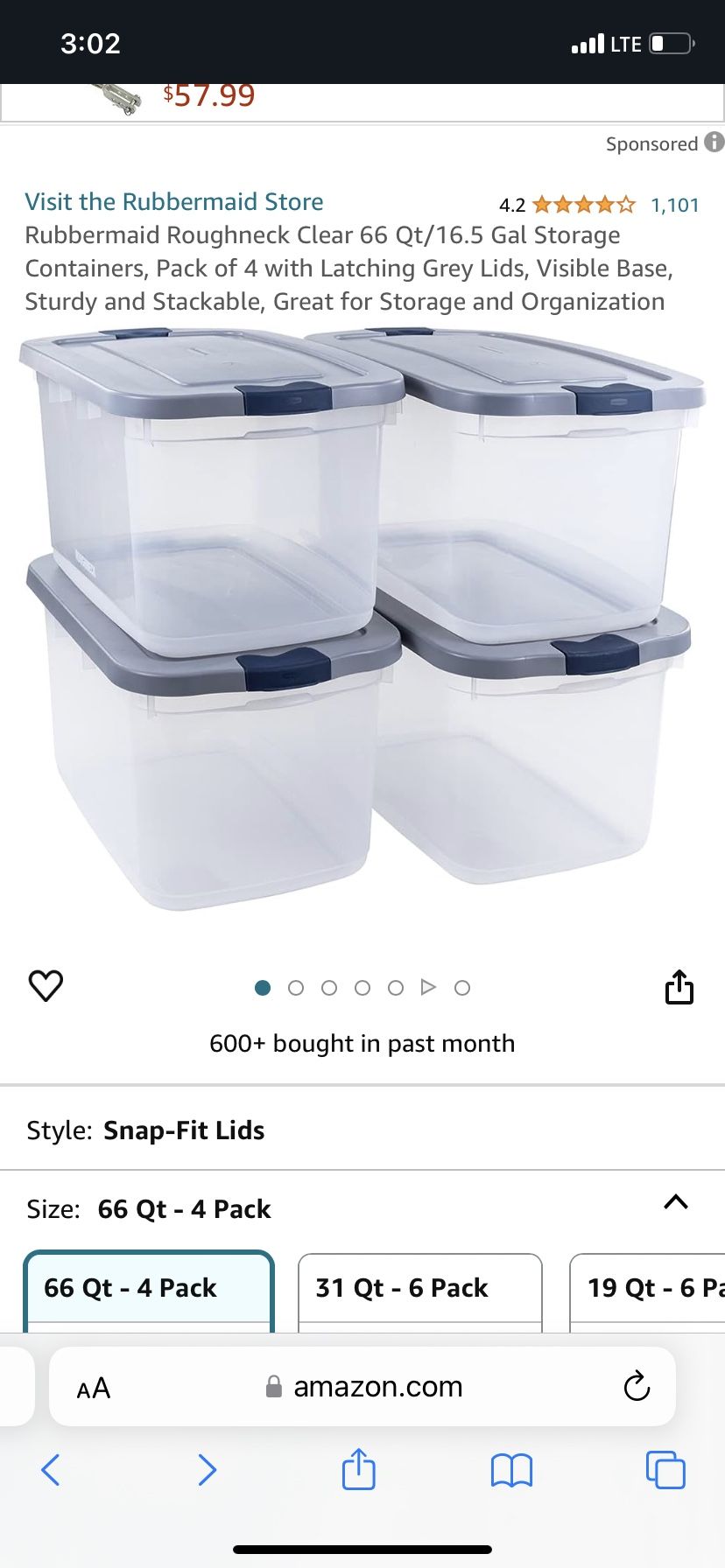 Rubbermaid Storage Containers