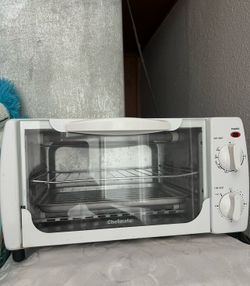 New white Chefmate compact toaster oven.