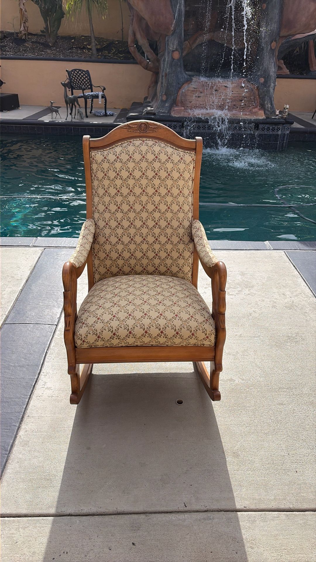 Stylish Antique Windsor Wooden Rocking Chair