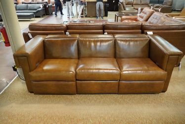 Whittemore-Sherrill Leather Dual Power Reclining Sofa